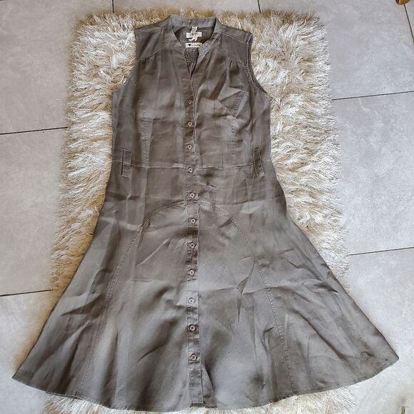 Malvin Hamburg I Love Linen Dress Button Down Size Medium Coastal  Casual - Picture 2 of 13